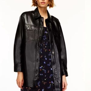 Wilfred Free Aritzia Ganna Vegan Leather Jacket size S